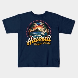 Pipeline Hawaii surf 8208 Kids T-Shirt
